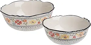 Gibson Elite Decorative Ceramic Bowl Set