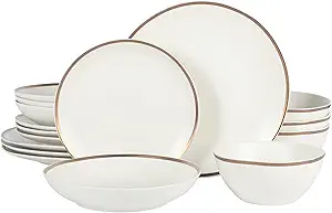 Gibson Elite Gold-Rimmed Dinnerware Set