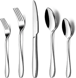 LIANYU Silver Cutlery Set