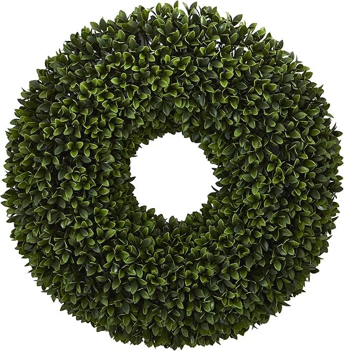 Nearly Natural 24 Boxwood Wreath