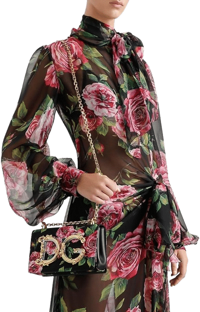 Dolce&Gabbana, DG Girls Floral Satin Shoulder Bag