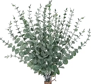 CEWOR Artificial Fall Eucalyptus Stems