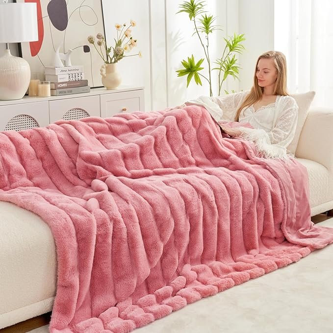 Cozy Pink Throw Blanket