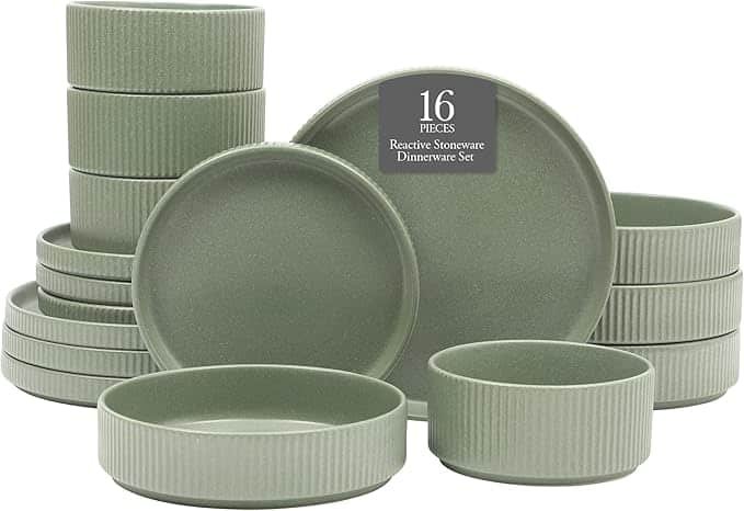 Gibson Elite Deerfield 16-Piece Stoneware Dinnerware Set