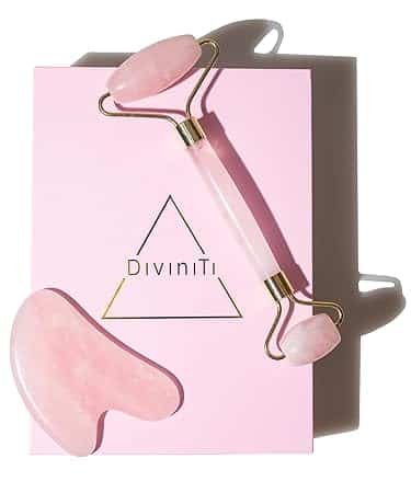 Rose Quartz Facial Roller & Gua Sha Set