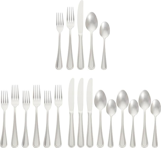 Amazon Basics 20-Piece Flatware Set
