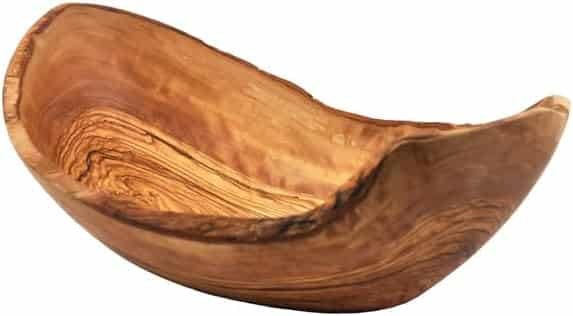 Naturally Med Olive Wood Salad Bowl
