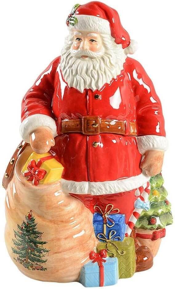 Spode Christmas Tree Santa Cookie Jar (1)