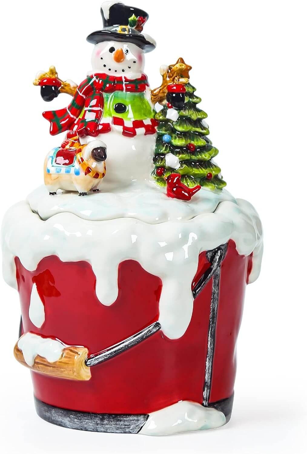 Winter Holiday Christmas Snowman Cookie Jar (1)